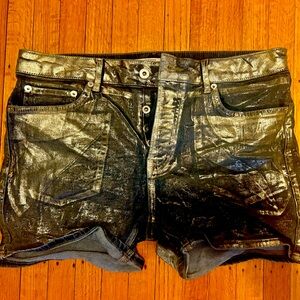 Silver dipped Jean cutoff shorts PRIDE Collection